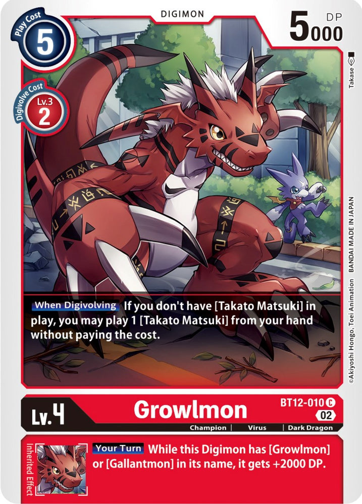 Growlmon [BT12-010] [A través del tiempo] 