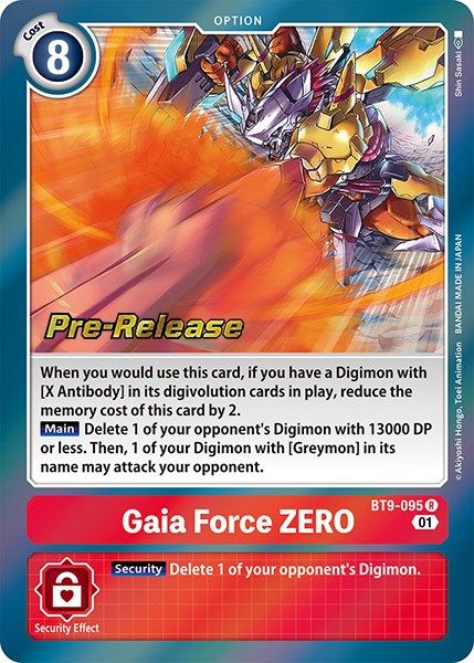 Gaia Force ZERO [BT9-095] [Promociones previas al lanzamiento de X Record] 
