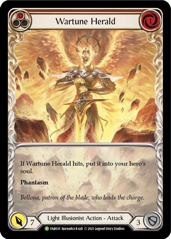 Wartune Herald (arte extendido rojo) [FAB035] (Promoción) Lámina arcoíris 