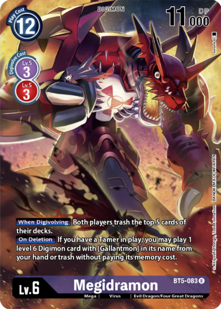 Megidramon [BT5-083] (Juego de caja de baraja de juegos de cartas Digimon) [Battle of Omni Promos] 