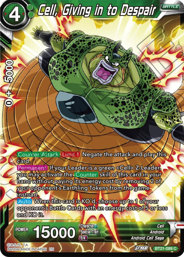 Cell, cediendo a la desesperación (BT21-089) [Wild Resurgence] 