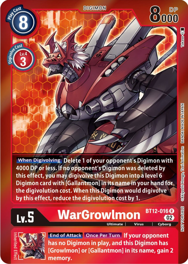 WarGrowlmon [BT12-016] (Tamer Party -Especial-) [Promociones a través del tiempo] 