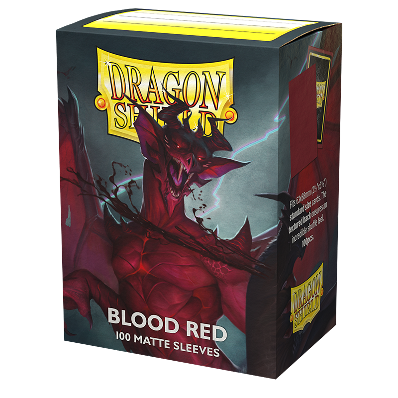 Dragon Shield: Fundas estándar de 100 ct - Rojo sangre (Mate) 