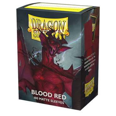 Dragon Shield: Fundas estándar de 100 ct - Rojo sangre (Mate) 