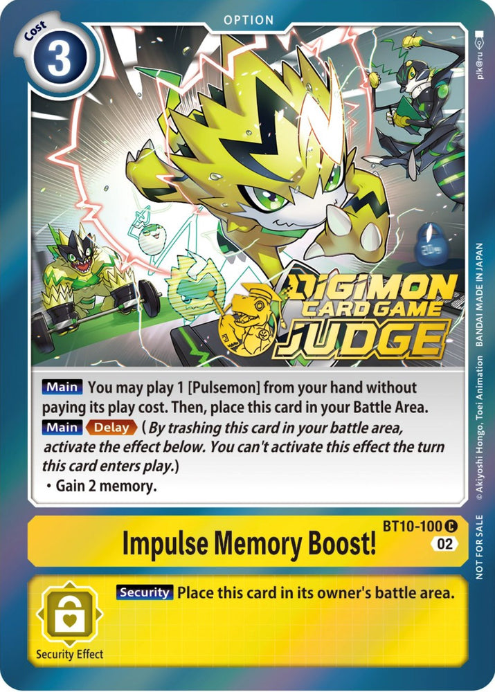 ¡Impulso de memoria por impulso! [BT10-100] (Paquete de jueces 3) [Promociones de encuentro Xros] 