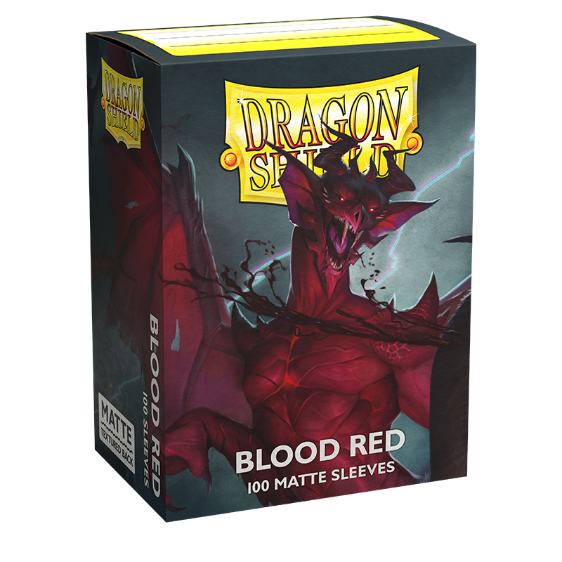 Dragon Shield: Fundas estándar de 100 ct - Rojo sangre (Mate) 
