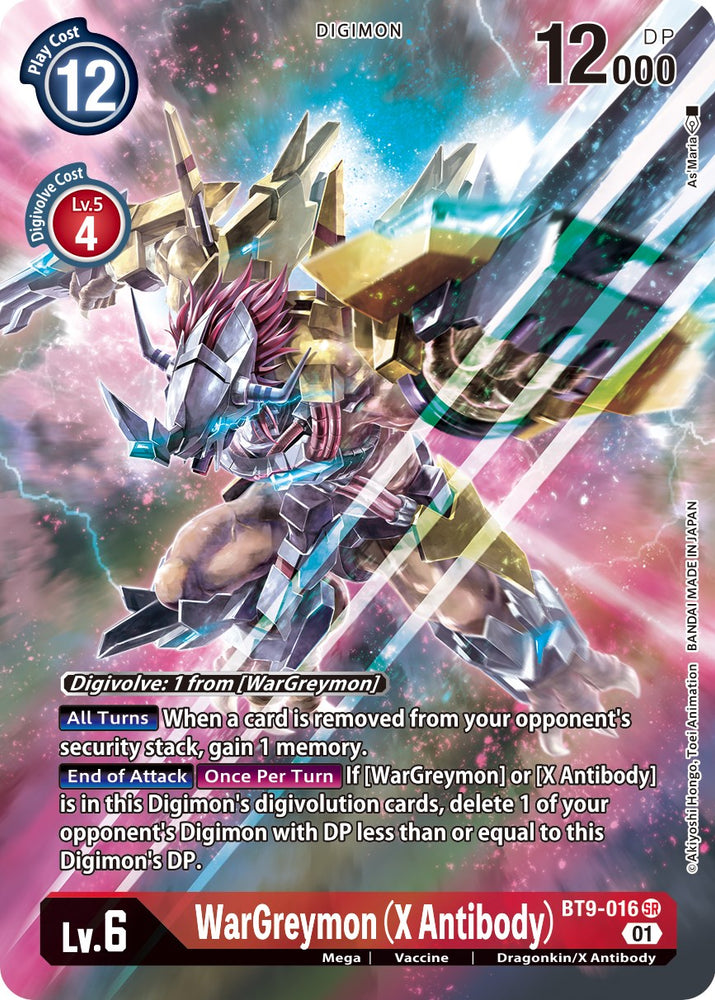 WarGreymon (Anticuerpo X) [BT9-016] (Arte alternativo) [Registro X] 
