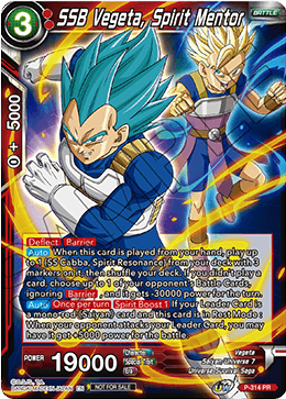 SSB Vegeta, Espíritu Mentor (P-314) [Tarjetas de promoción de torneos] 