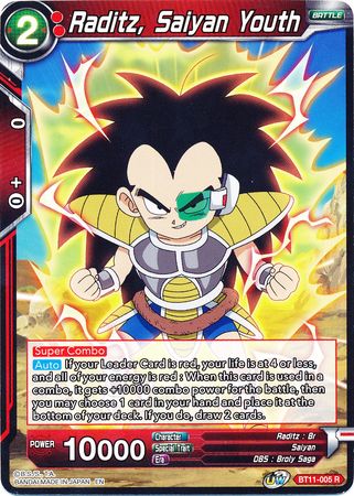 Raditz, Juventud Saiyajin (BT11-005) [Línea de sangre bermellón] 
