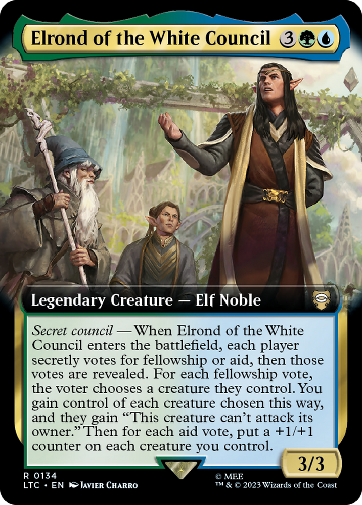 Elrond del Consejo Blanco (Arte Extendido) [El Señor de los Anillos: Cuentos del Comandante de la Tierra Media] 