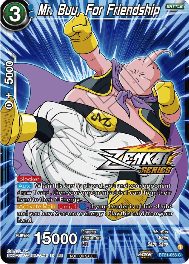 Sr. Buu, por la amistad (Paquete de eventos 12) (BT21-058) [Tarjetas de promoción de torneos] 