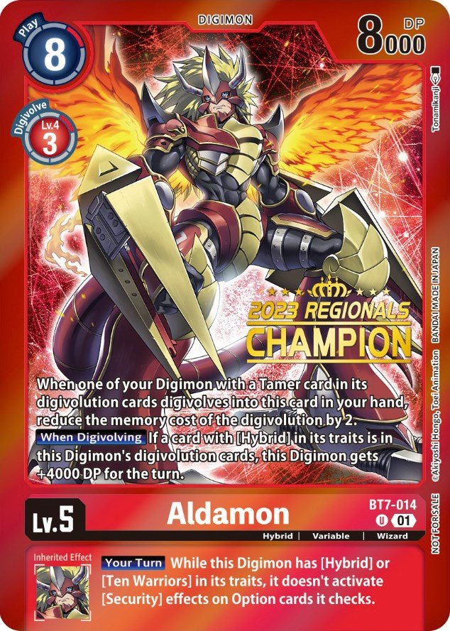 Aldamon [BT7-014] (Campeón Regional 2023) [Promociones de próxima aventura] 