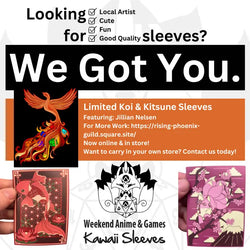 Kawaii Custom Gaming Card Sleeves: Pink Kitsune