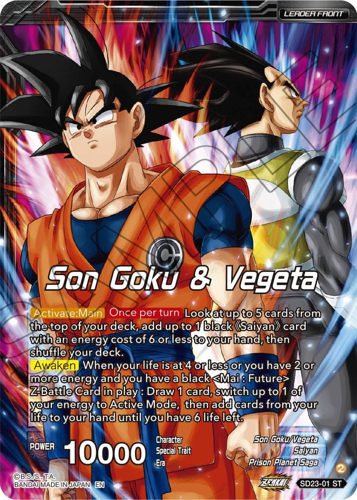 Son Goku y Vegeta // SSB Vegito, Guerrero Brillante (SD23-01) [Golpe crítico] 