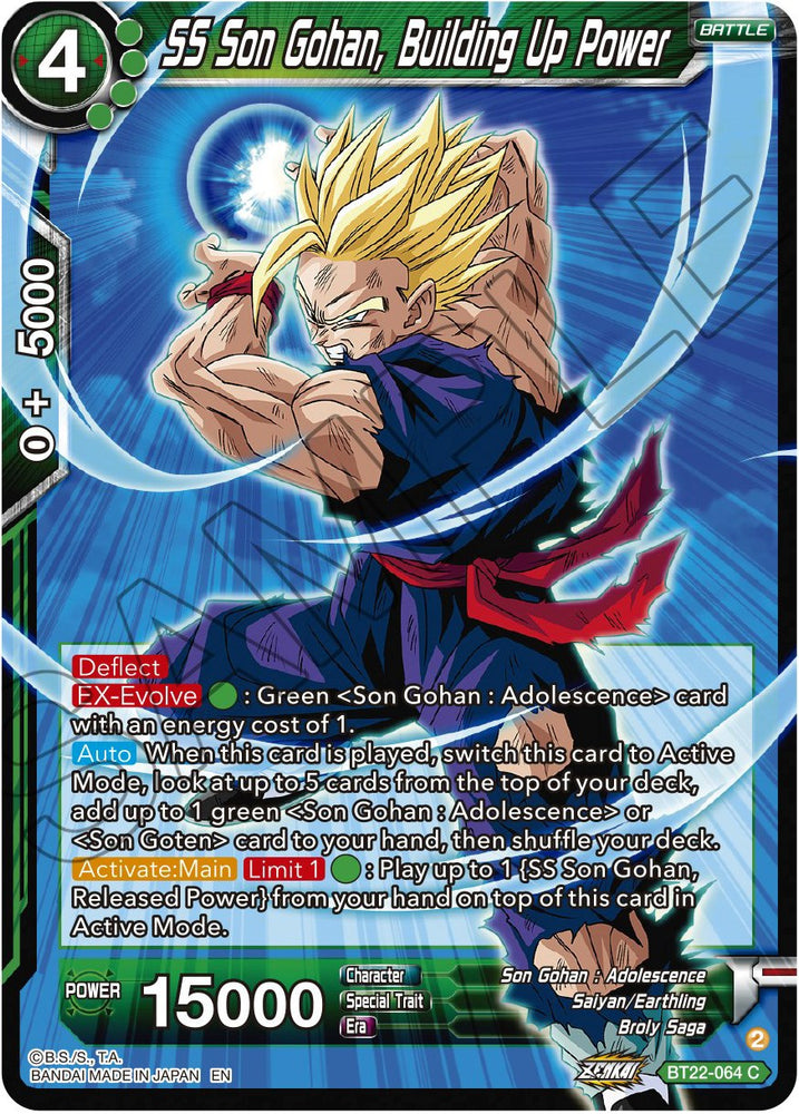 SS Son Gohan, acumulando poder (BT22-064) [Golpe crítico] 