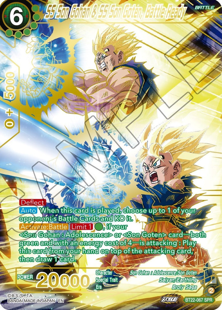 SS Son Gohan y SS Son Goten, Battle Ready (SPR) (BT22-067) [Golpe crítico] 