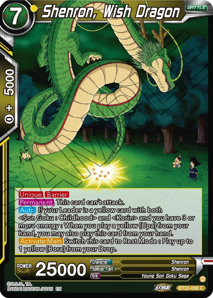 Shenron, Dragón de los Deseos (BT22-098) [Golpe crítico] 