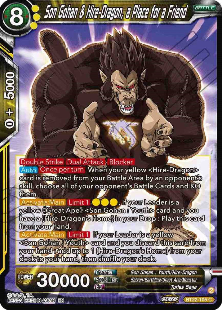 Son Gohan &amp; Hire-Dragon, un lugar para un amigo (BT22-105) [Golpe crítico] 