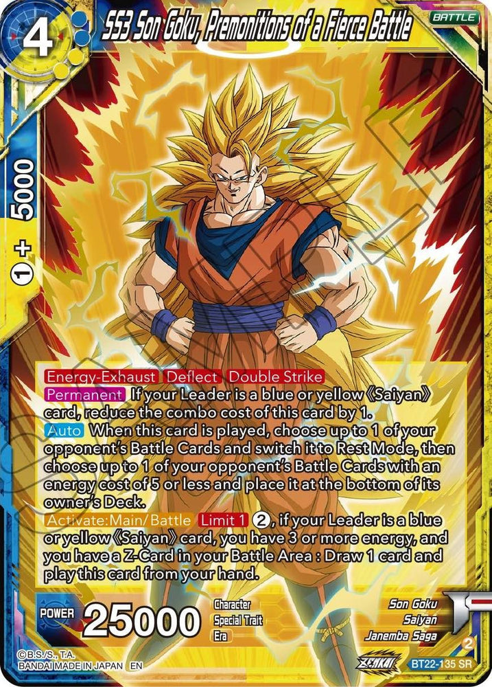 SS3 Son Goku, Premoniciones de una batalla feroz (BT22-135) [Golpe crítico] 