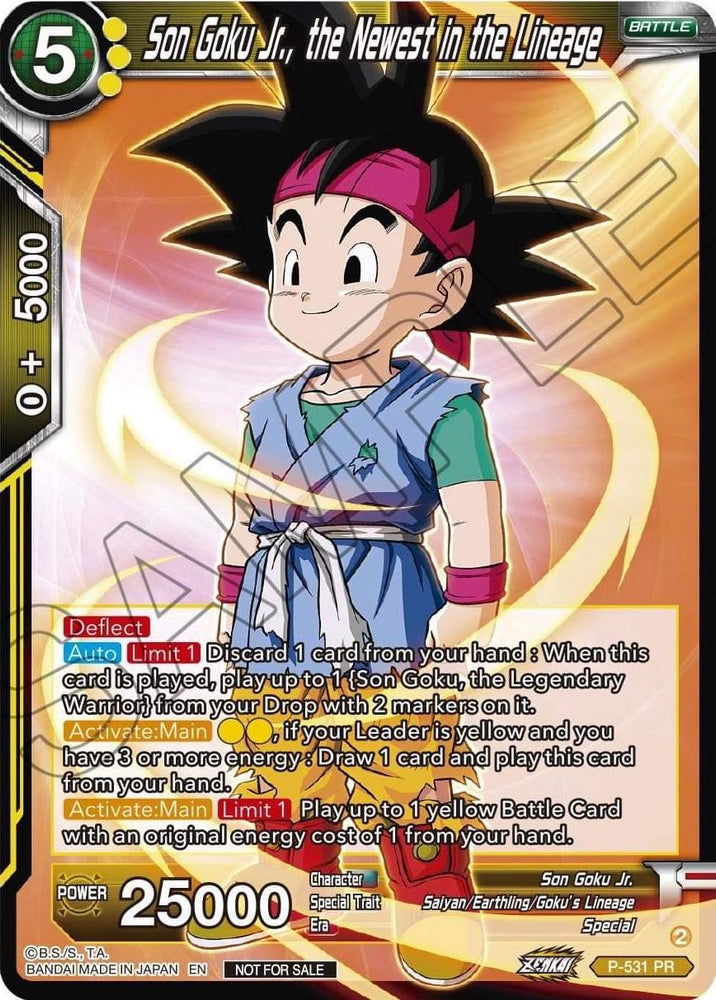 Son Goku Jr., el más nuevo del linaje (Paquete de torneos de la serie Zenkai Vol.5) (P-531) [Tarjetas de promoción de torneos] 