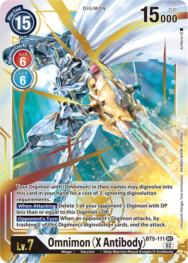 Omnimon [BT5-111] (Anticuerpo X) (Reimpresión de Resurgence Booster) [Resurgence Booster] 