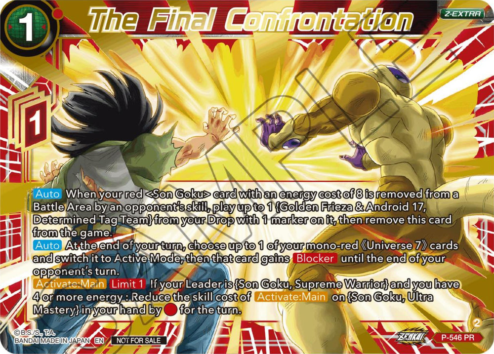 The Final Confrontation (Paquete de cartas extra del Campeonato Z 2023) (Estampado en oro) (P-546) [Tarjetas de promoción del torneo] 