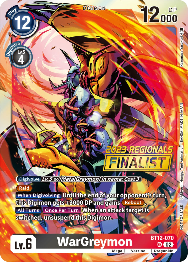 WarGreymon [BT12-070] (Finalista de las regionales de 2023) [Across Time] 
