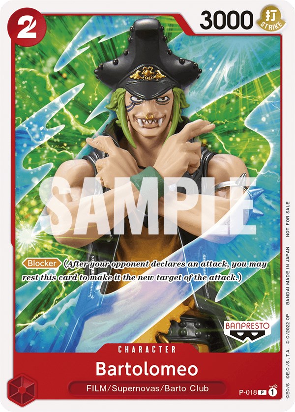 Bartolomeo (Película Roja de One Piece) [Tarjetas de promoción de One Piece] 