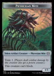Rebelde // Ácaro pirexiano (012) Ficha de doble cara [Phyrexia: Todas serán una fichas] 