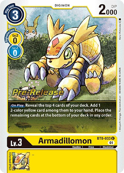 Armadillomon [BT8-033] [Nuevas tarjetas de prelanzamiento del Despertar] 