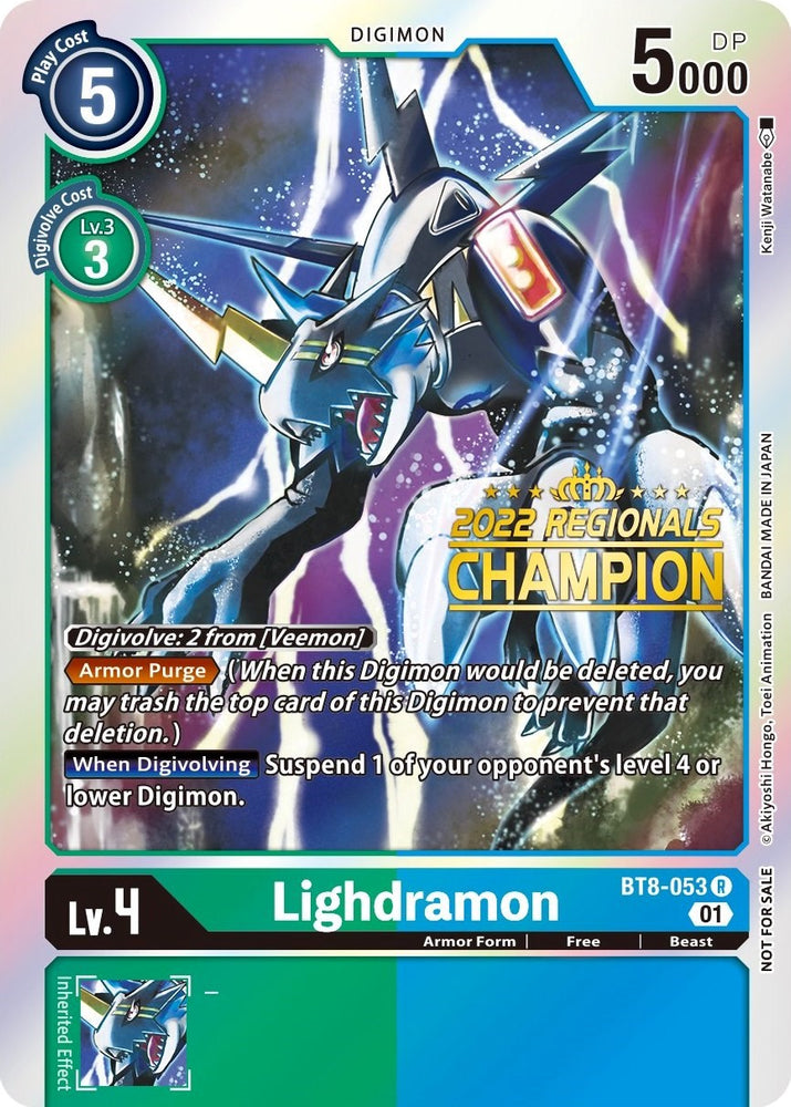 Lighdramon [BT8-053] (Campeonato regional sin conexión 2022) (Campeón en línea) [Nuevas promociones de Awakening] 