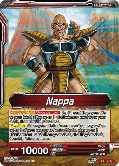 Nappa // Nappa y Saibaimen, los primeros invasores (EB1-01) [Battle Evolution Booster] 