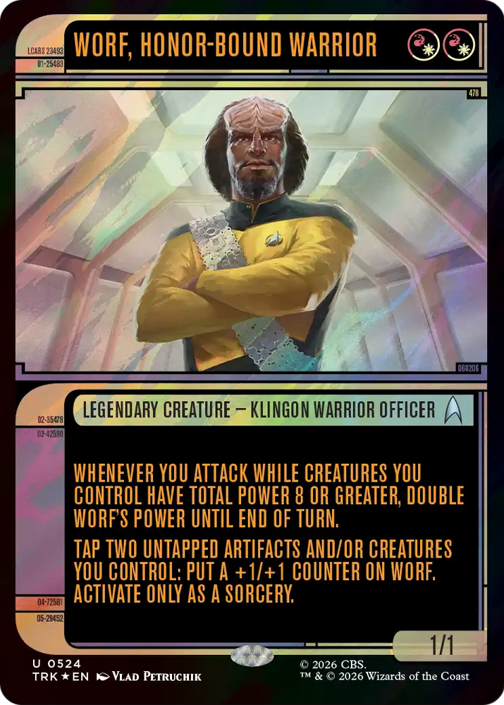 Worf, Honor-Bound Warrior (Showcase) (0524) (Surge Foil) [Star Trek]