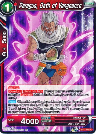 Paragus, Juramento de venganza (BT11-021) [Línea de sangre bermellón] 