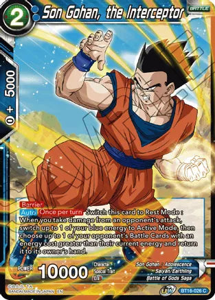 Son Gohan, el Interceptor (BT16-026) [Reino de los Dioses] 