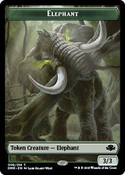 Elefante // Ficha de doble cara Saproling [Fichas remasterizadas de Dominaria] 