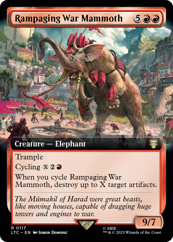 Rampaging War Mammoth (Arte extendido) [El Señor de los Anillos: Tales of Middle-Earth Commander] 
