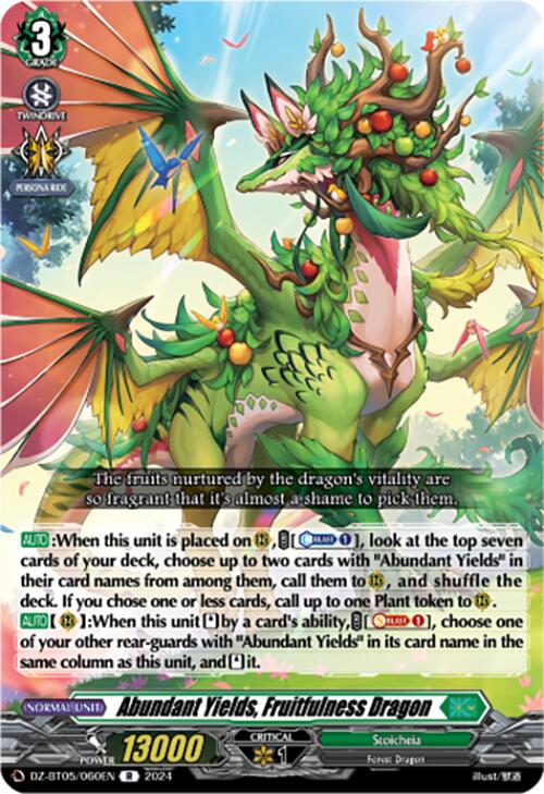 Abundant Yields, Fruitfulness Dragon (DZ-BT05/060EN) [DZ-BT05: Omniscient Awakening]