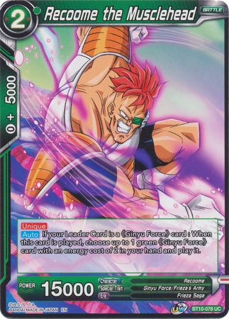 Recoome the Musclehead (BT10-078) [Rise of the Unison Warrior 2da edición] 