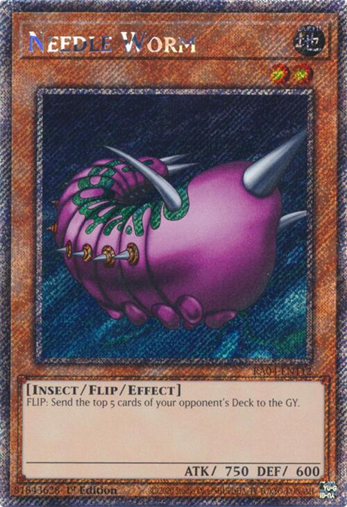 Needle Worm [RA04-EN112] Platinum Secret Rare