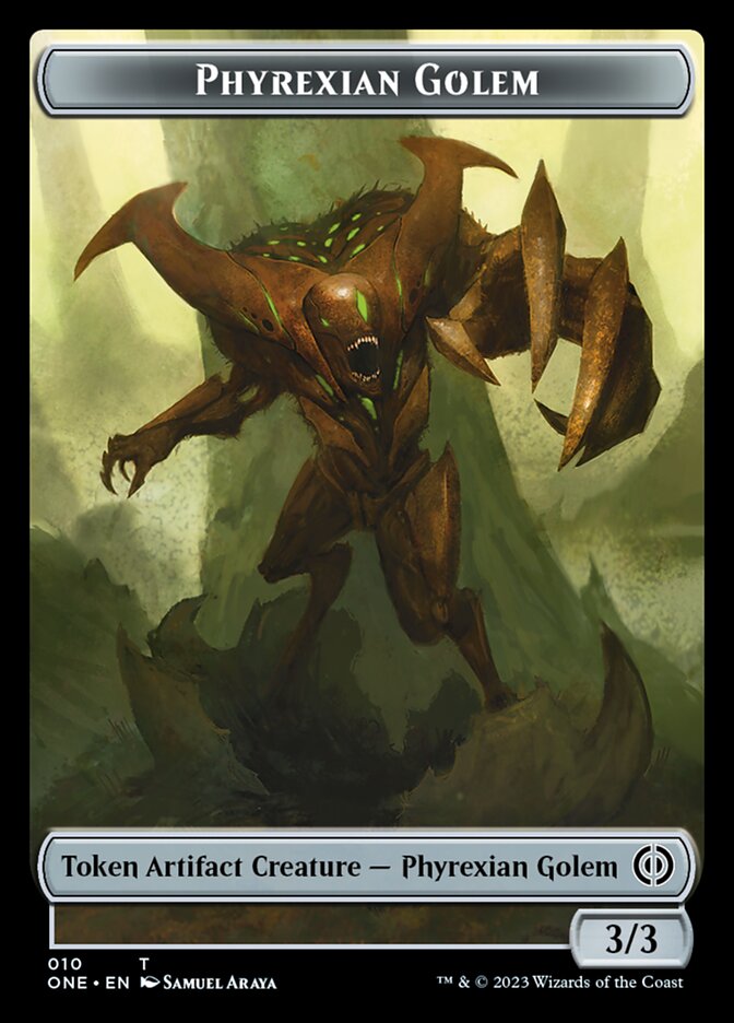 Ficha de Golem Phyrexian [Phyrexia: Todas serán una fichas] 