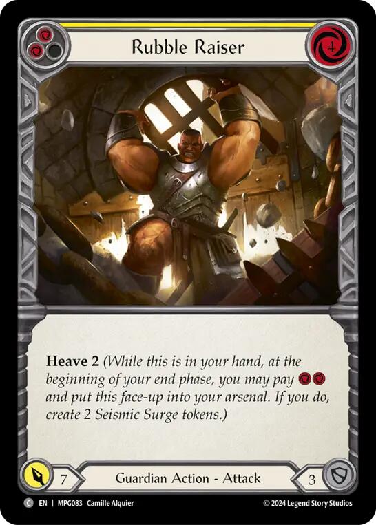 Rubble Raiser (Yellow) [MPG083] (Mastery Pack Guardian)  Rainbow Foil
