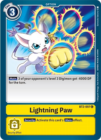 Lightning Paw [BT2-097] (Paquete de revisión 2021) [Lanzamiento de promociones especiales de refuerzo] 