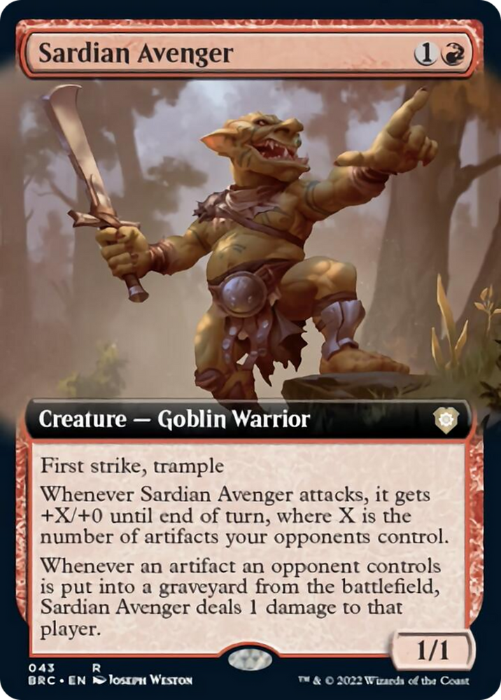 Sardian Avenger (Arte extendido) [El comandante de guerra de los hermanos] 