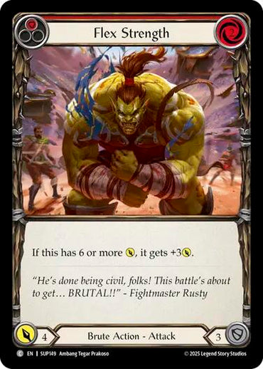 Flex Strength (Red) [SUP149] (Super Slam)  Rainbow Foil