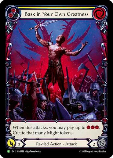 Bask in Your Own Greatness (Yellow) [FAB388] (Promo)  Rainbow Foil