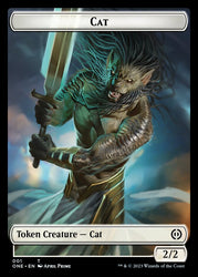 Rebel // Ficha de gato de doble cara [Phyrexia: todas serán unas fichas] 