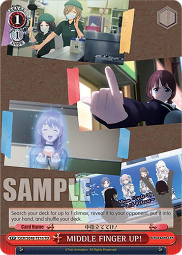 MIDDLE FINGER UP! (GCR/SE48-TE16 TD) [Girls Band Cry Premium Booster]