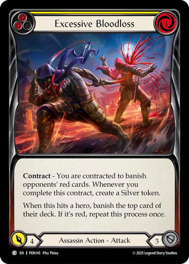 Excessive Bloodloss (Yellow) (Rainbow Foil) [PEN145] (Compendium of Rathe)  Rainbow Foil