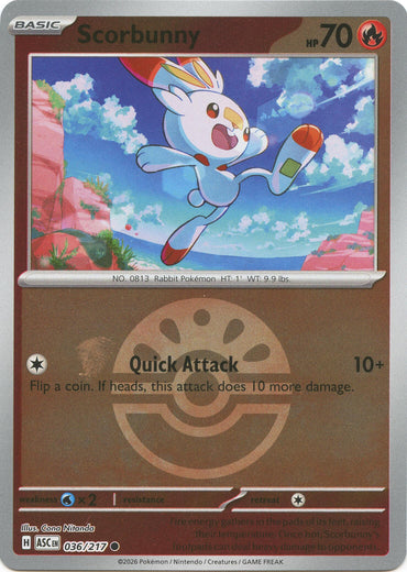 Scorbunny (036/217) (Friend Ball) [Mega Evolution: Ascended Heroes]